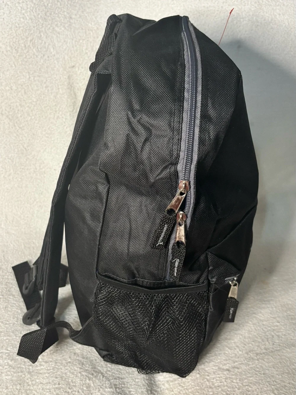 Classic Black Men's Backpack with Multiple Compartments